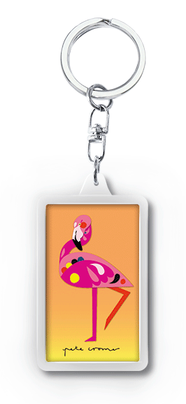 Pete Cromer 3D Keychain - Flamingo