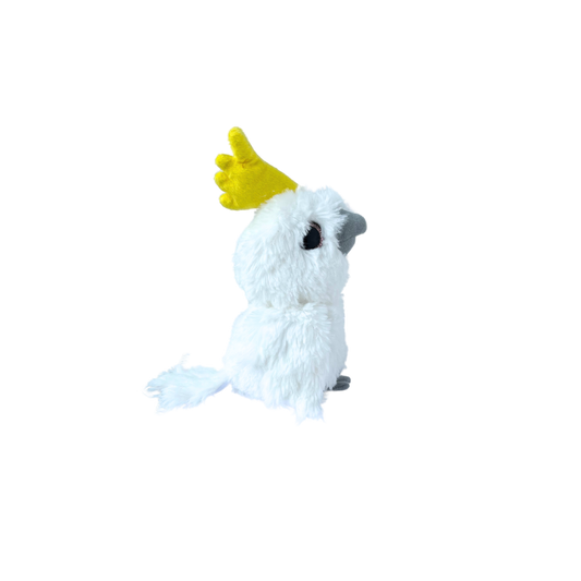 Plush Big Eyed Cockatoo