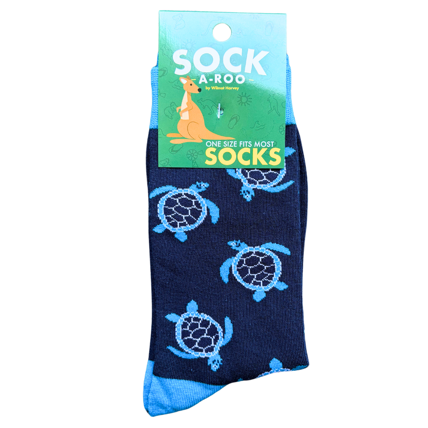 Sock-a-Roo Socks (Adult Size) - Turtle Navy