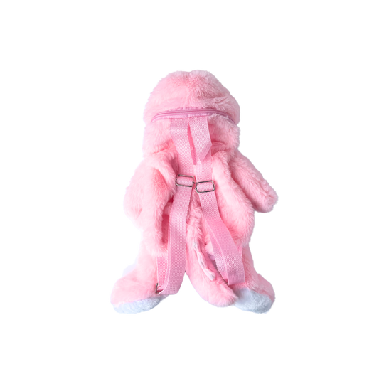 Plush Alligator Backpack - Pink