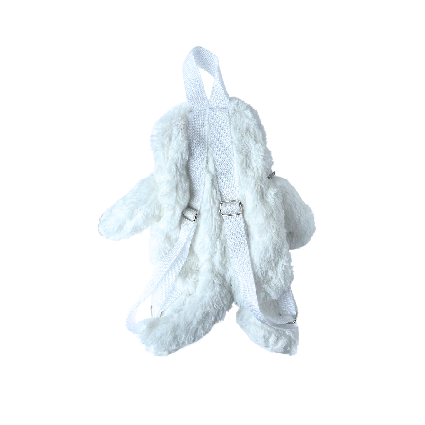 Plush Alligator Backpack - White
