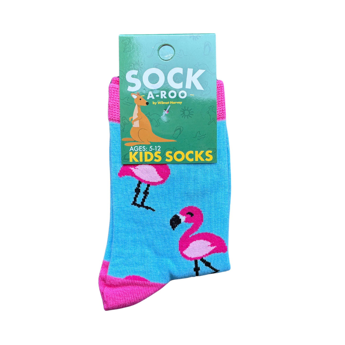 Sock-a-Roo Socks (Youth Size) - Flamingo