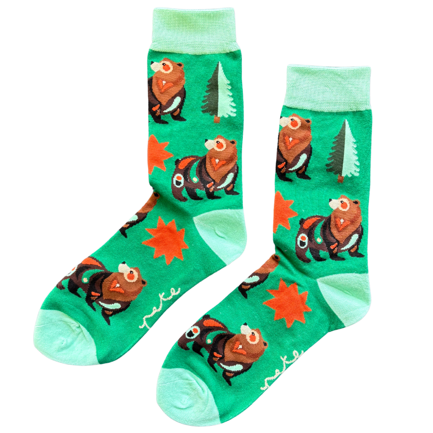 Sock-a-Roo Socks x Pete Cromer (Adult Size) - Brown Bear