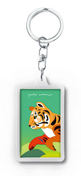 Pete Cromer 3D Keychain - Tiger
