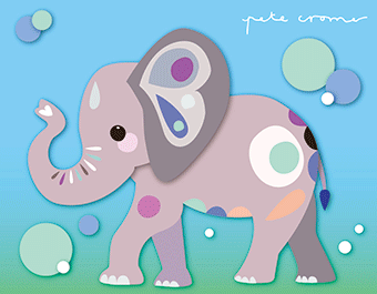 Pete Cromer 3D Magnet - Elephant