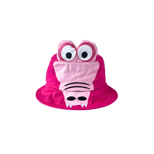 Kid's Alligator Bucket Hat - Pink