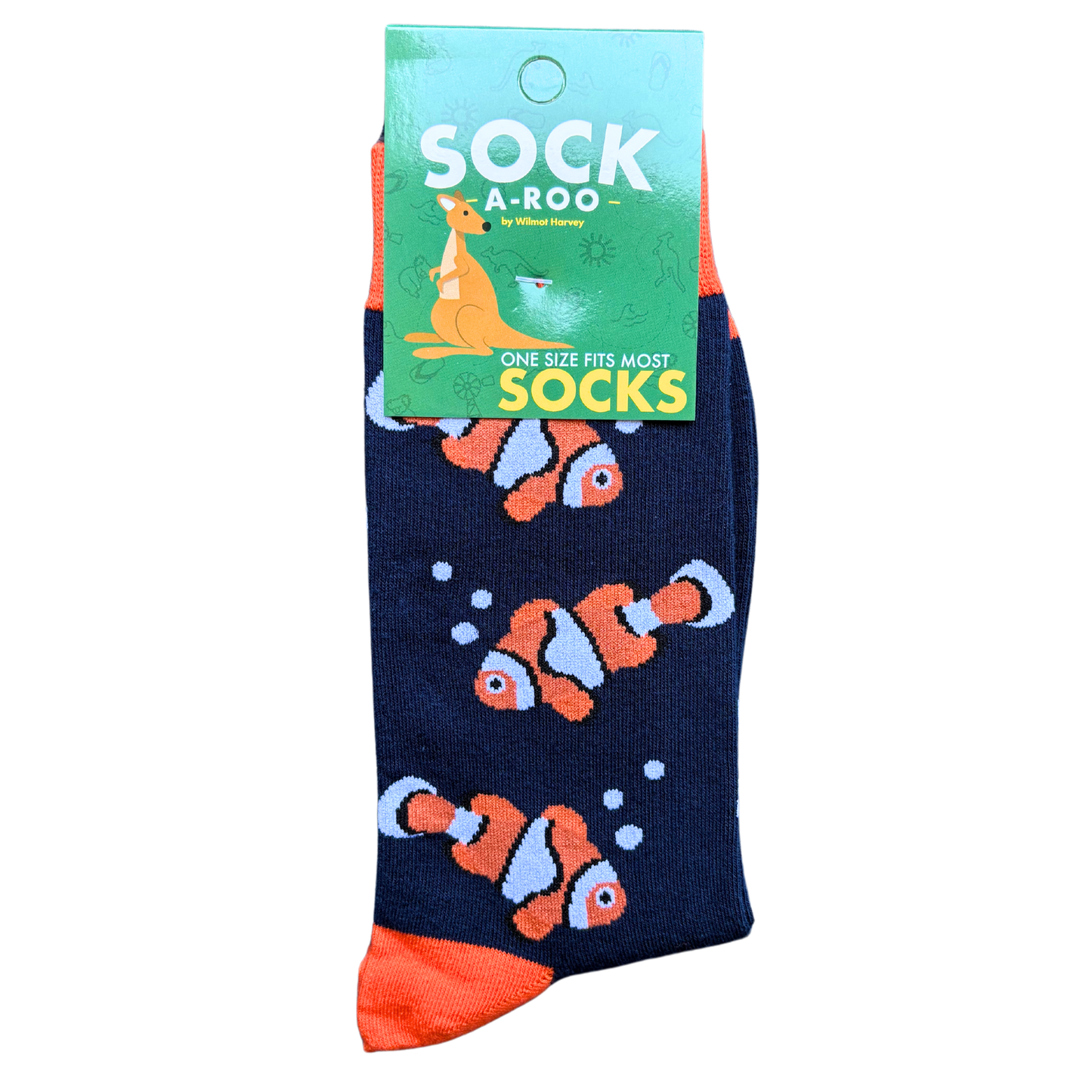 Sock-a-Roo Socks (Adult Size) - Clown Fish