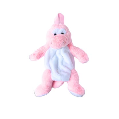 Plush Alligator Backpack - Pink
