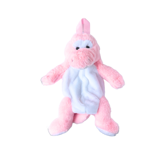 Plush Alligator Backpack - Pink