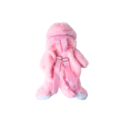 Plush Alligator Backpack - Pink
