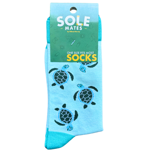 Sock-a-Roo Socks (Adult Size) - Turtle Aqua