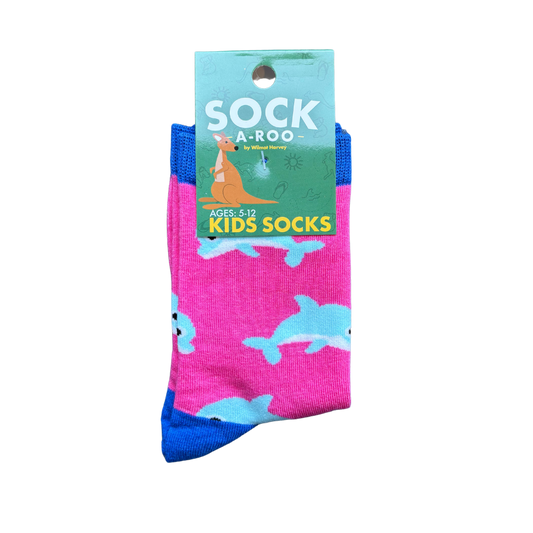 Sock-a-Roo Socks (Youth Size) - Dolphin