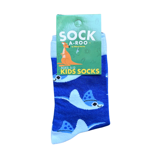 Sock-a-Roo Socks (Youth Size) - Stingray