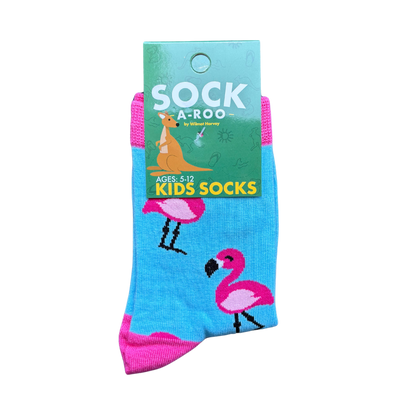 Sock-a-Roo Socks (Youth Size) - Flamingo