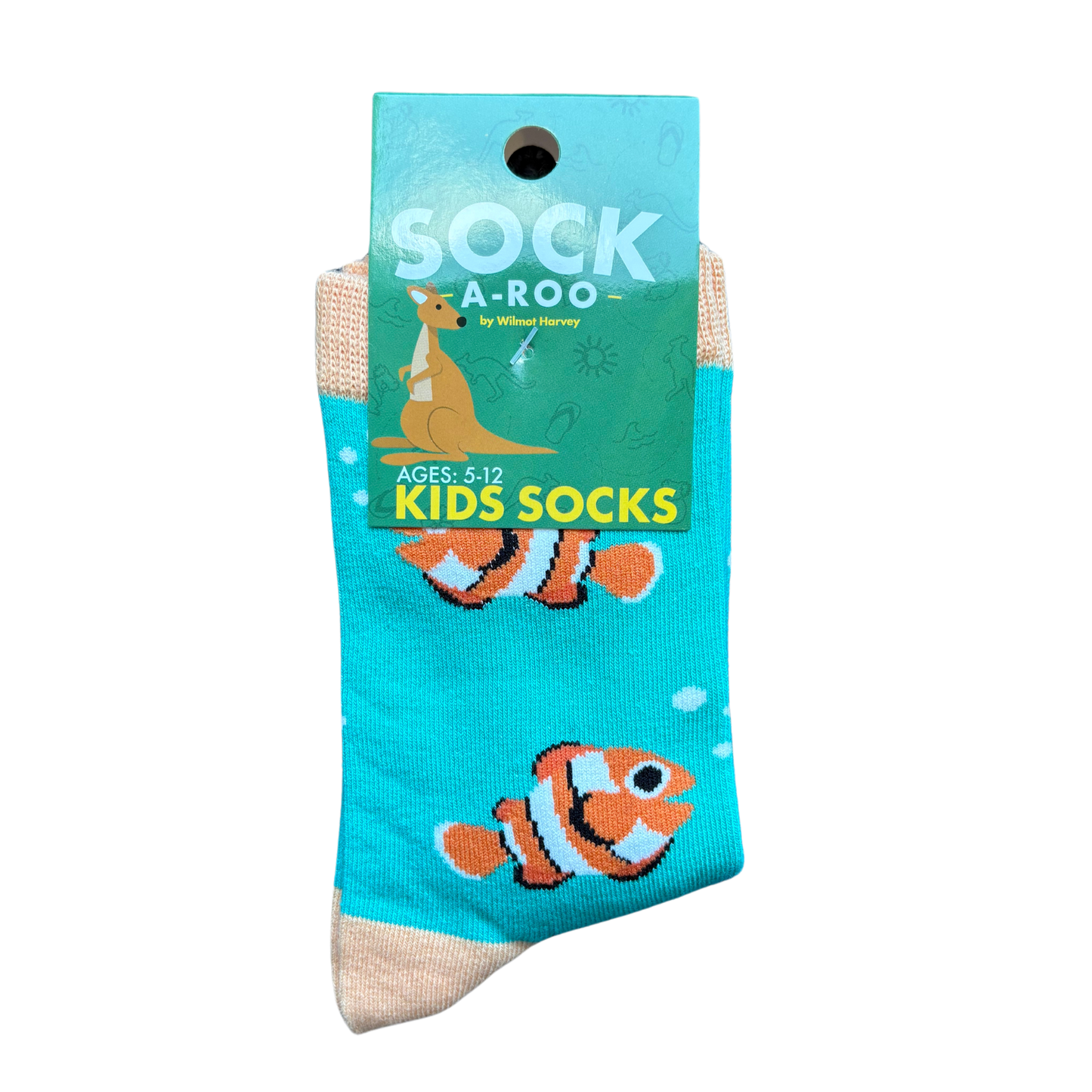 Sock-a-Roo Socks (Youth Size) - Clown Fish