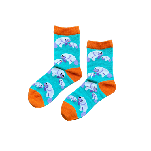 Sock-a-Roo Socks (Youth Size) - Manatee