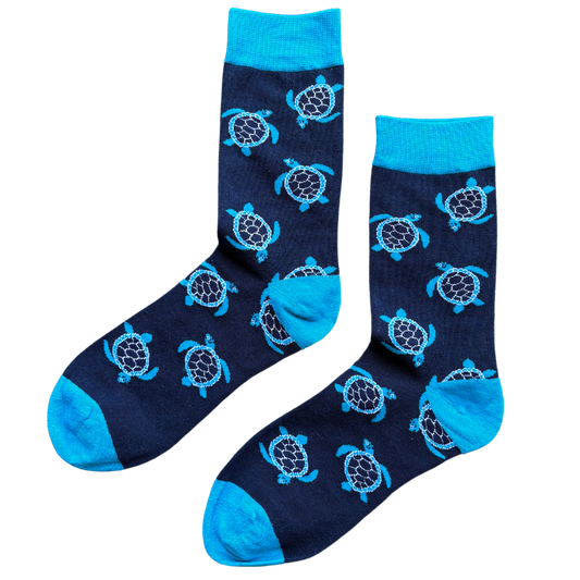 Sock-a-Roo Socks (Adult Size) - Turtle Navy