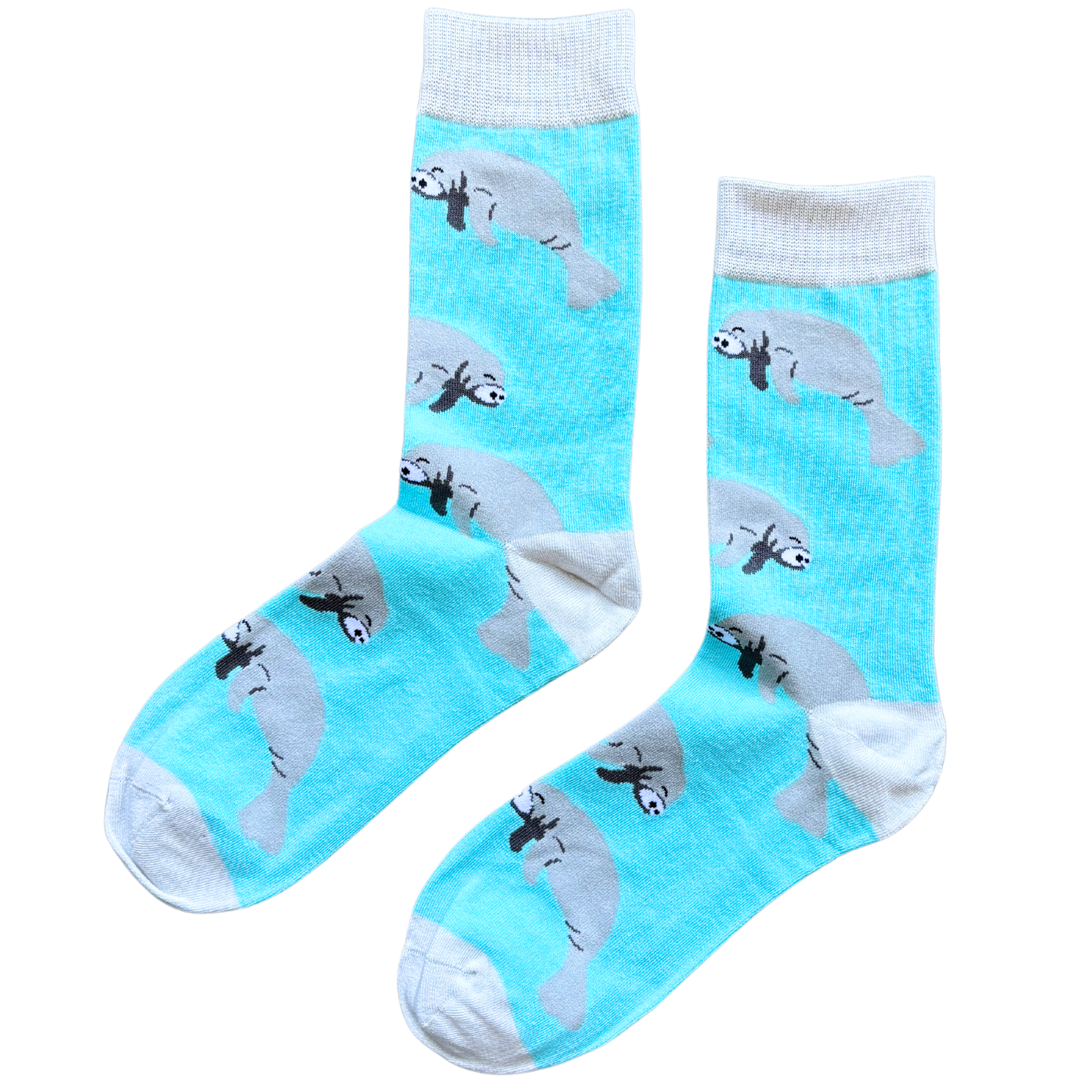 Sock-a-Roo Socks (Adult Size) - Manatee Aqua