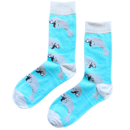 Sock-a-Roo Socks (Adult Size) - Manatee Aqua