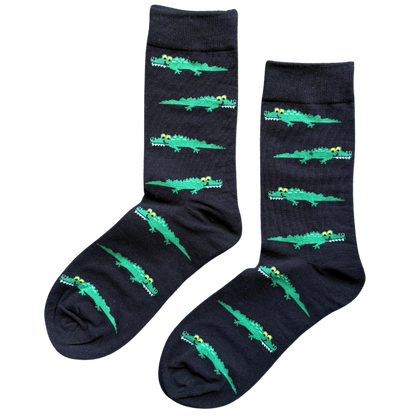 Sock-a-Roo Socks (Adult Size) - Alligator Black
