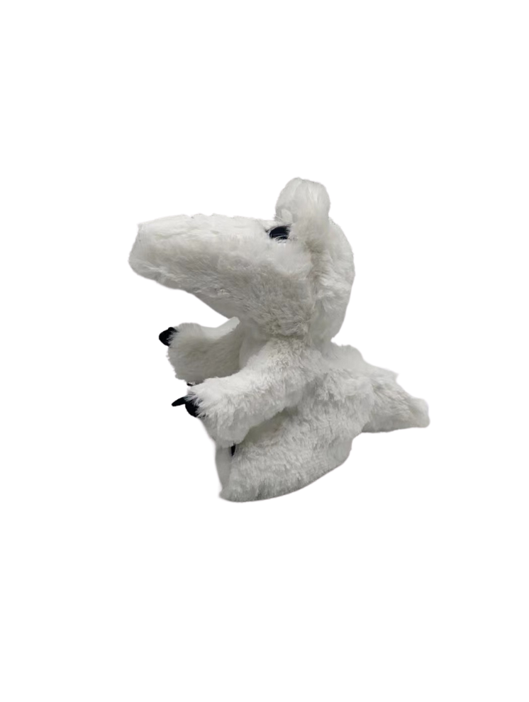 Plush Big Eyed Alligator - White