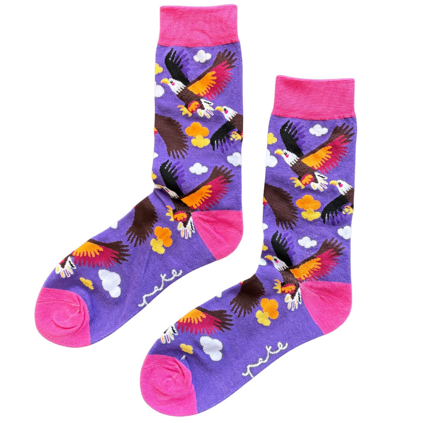 Sock-a-Roo Socks x Pete Cromer (Adult Size) - Bald Eagle