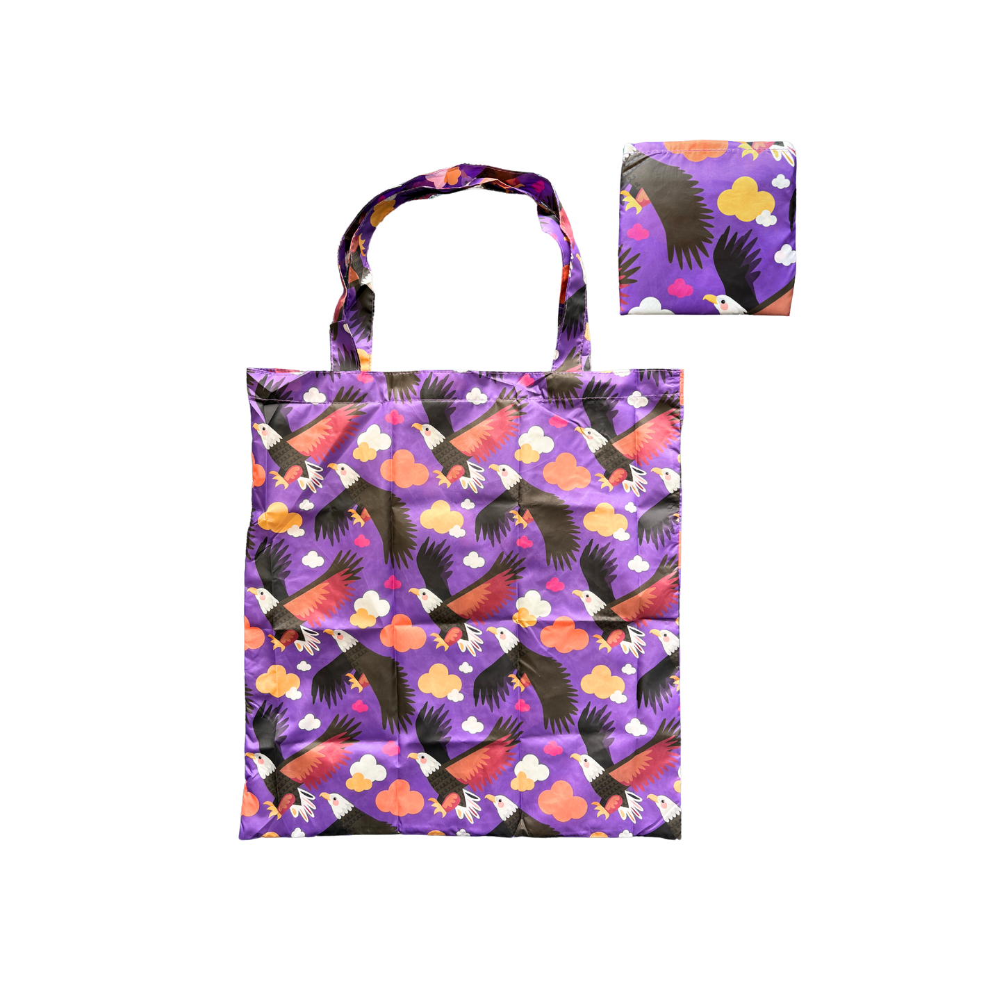 Pete Cromer Reusable Fold Up Shopping Bag - Bald Eagle