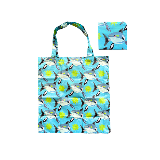 Pete Cromer Reusable Fold Up Shopping Bag - Shark