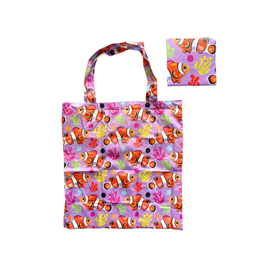 Pete Cromer Reusable Fold Up Shopping Bag - Clown Fish
