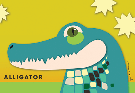 Pete Cromer 3D Postcard - Alligator