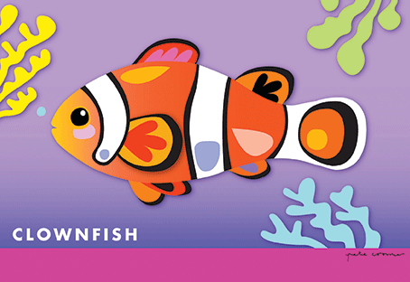Pete Cromer 3D Postcard - Clown Fish
