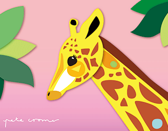 Pete Cromer 3D Magnet - Giraffe