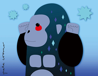 Pete Cromer 3D Magnet - Gorilla