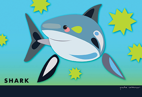 Pete Cromer 3D Postcard - Shark