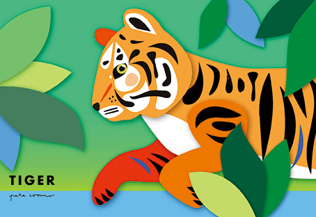 Pete Cromer 3D Postcard - Tiger