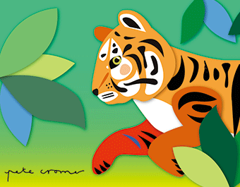 Pete Cromer 3D Magnet - Tiger