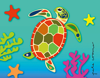 Pete Cromer 3D Magnet - Turtle