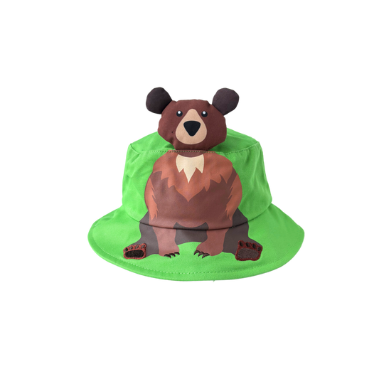 Kid's Brown Bear Bucket Hat